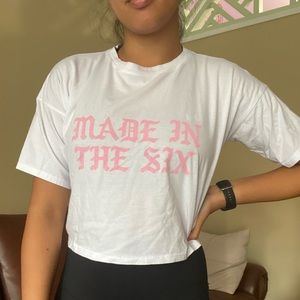 M Boutique White Toronto Crop Top “made in the six”